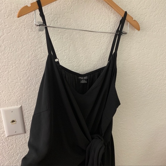 City Chic Black Front Tie Jumpsuit size 22 - Picture 4 of 10